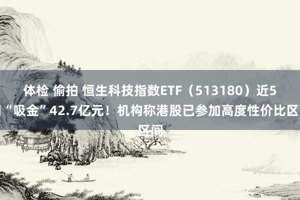 体检 偷拍 恒生科技指数ETF（513180）近5日“吸金”42.7亿元！机构称港股已参加高度性价比区间